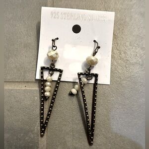 Chrome Triange Earrings